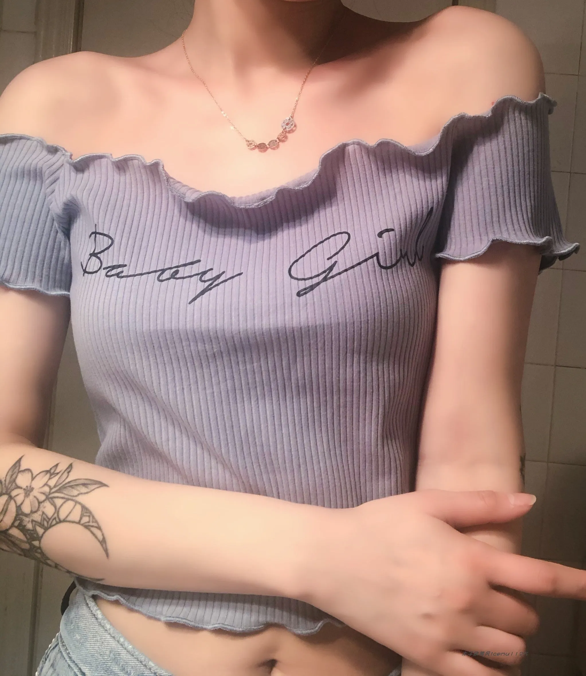 sexy off shoulder top  UB98007
