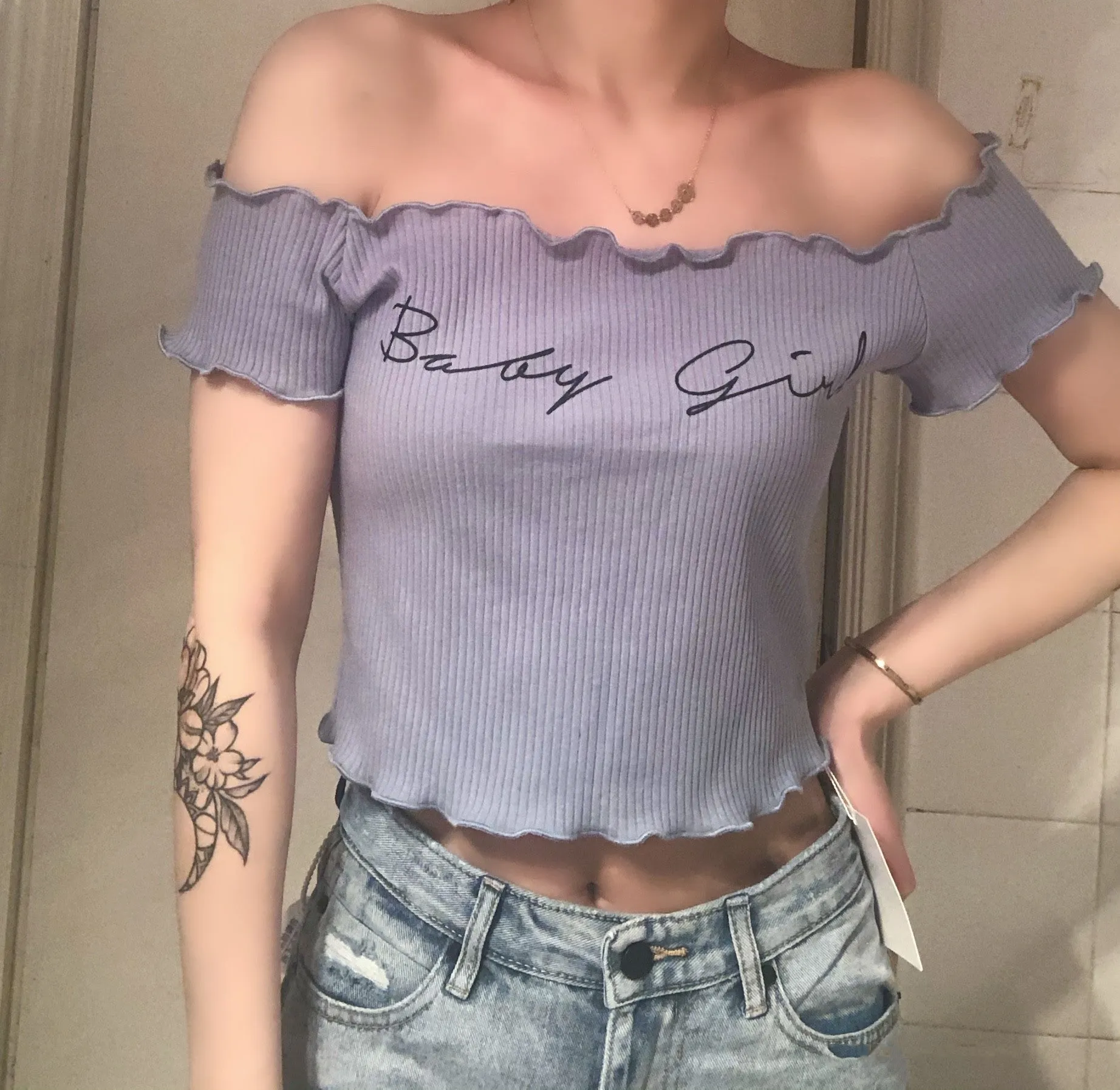 sexy off shoulder top  UB98007
