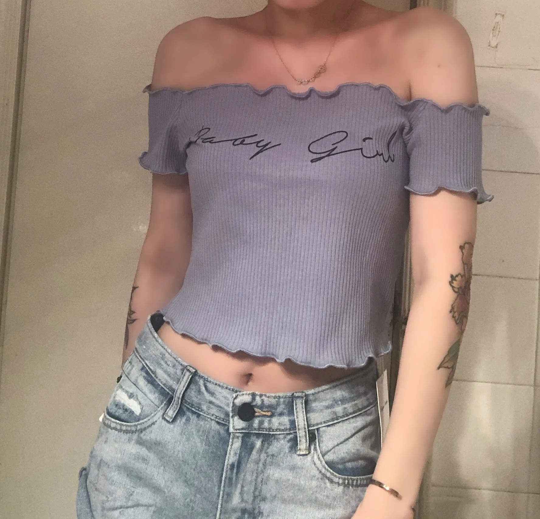 sexy off shoulder top  UB98007