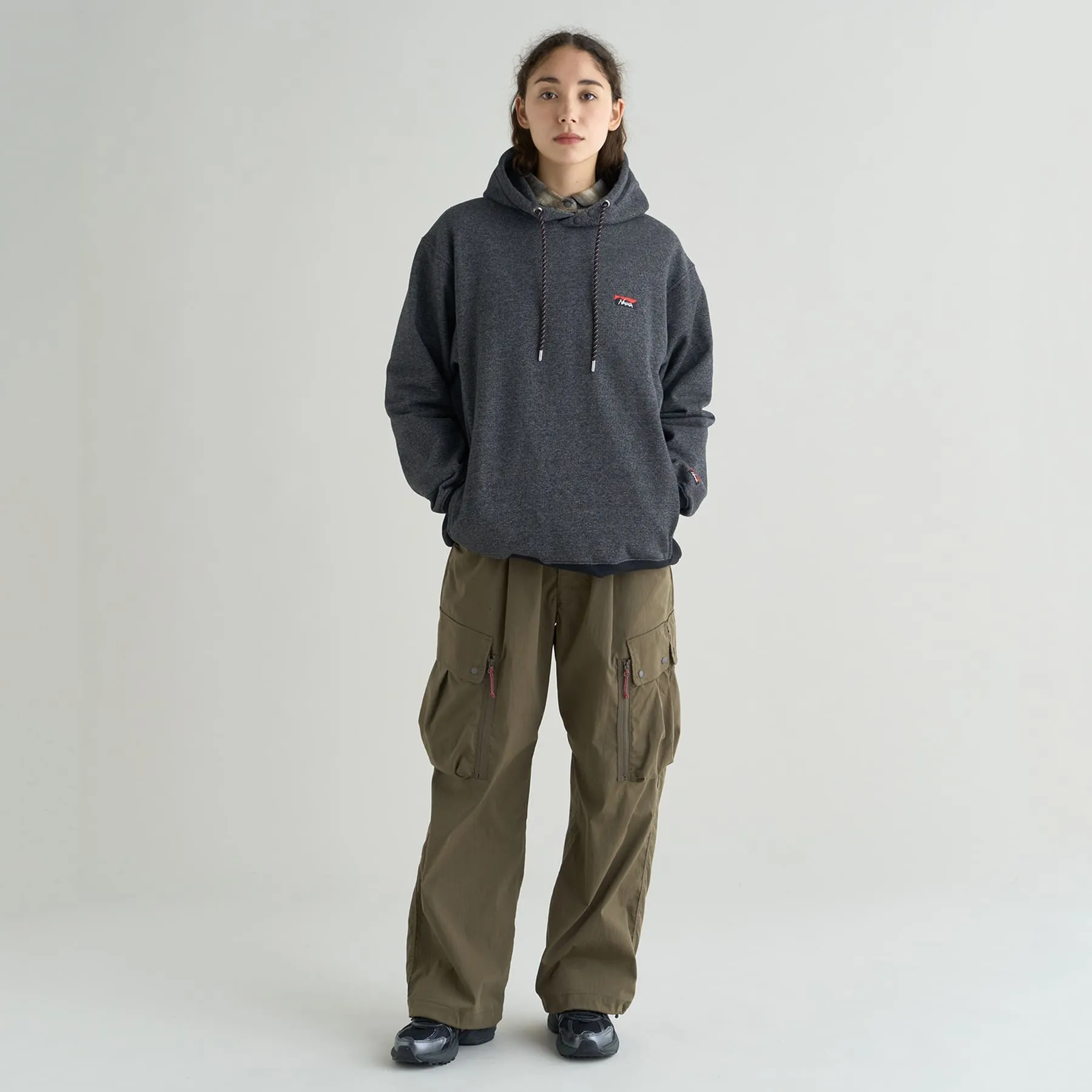 【SPECIAL PRICE】ECO HYBRID MINI BOX LOGO EMBROIDERY SWEAT HOODIE(UNISEX)