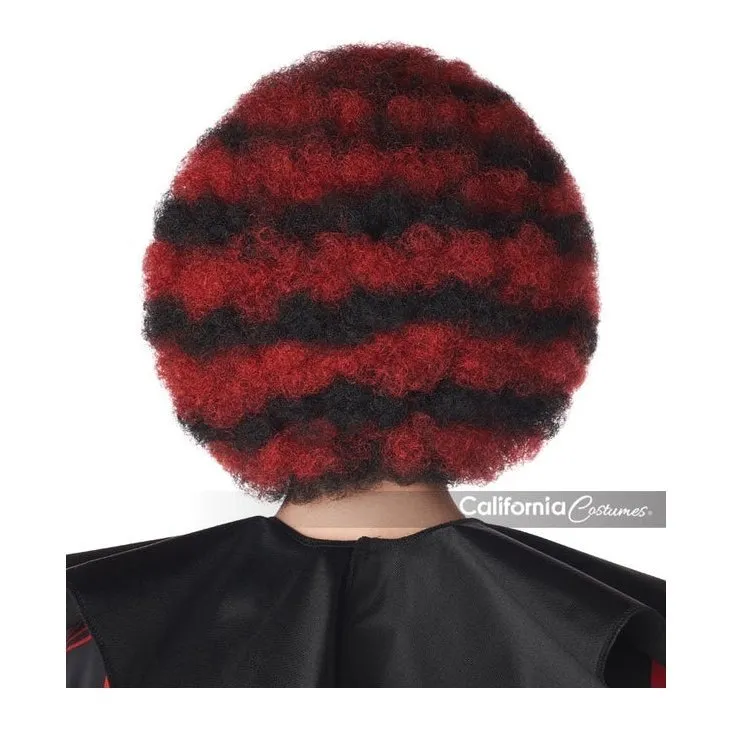 Spiral Clown Wig Red And Black