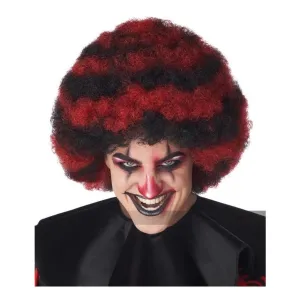 Spiral Clown Wig Red And Black