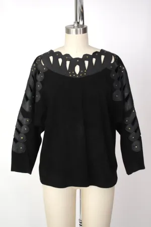 Suede Laser Cut Studded Top