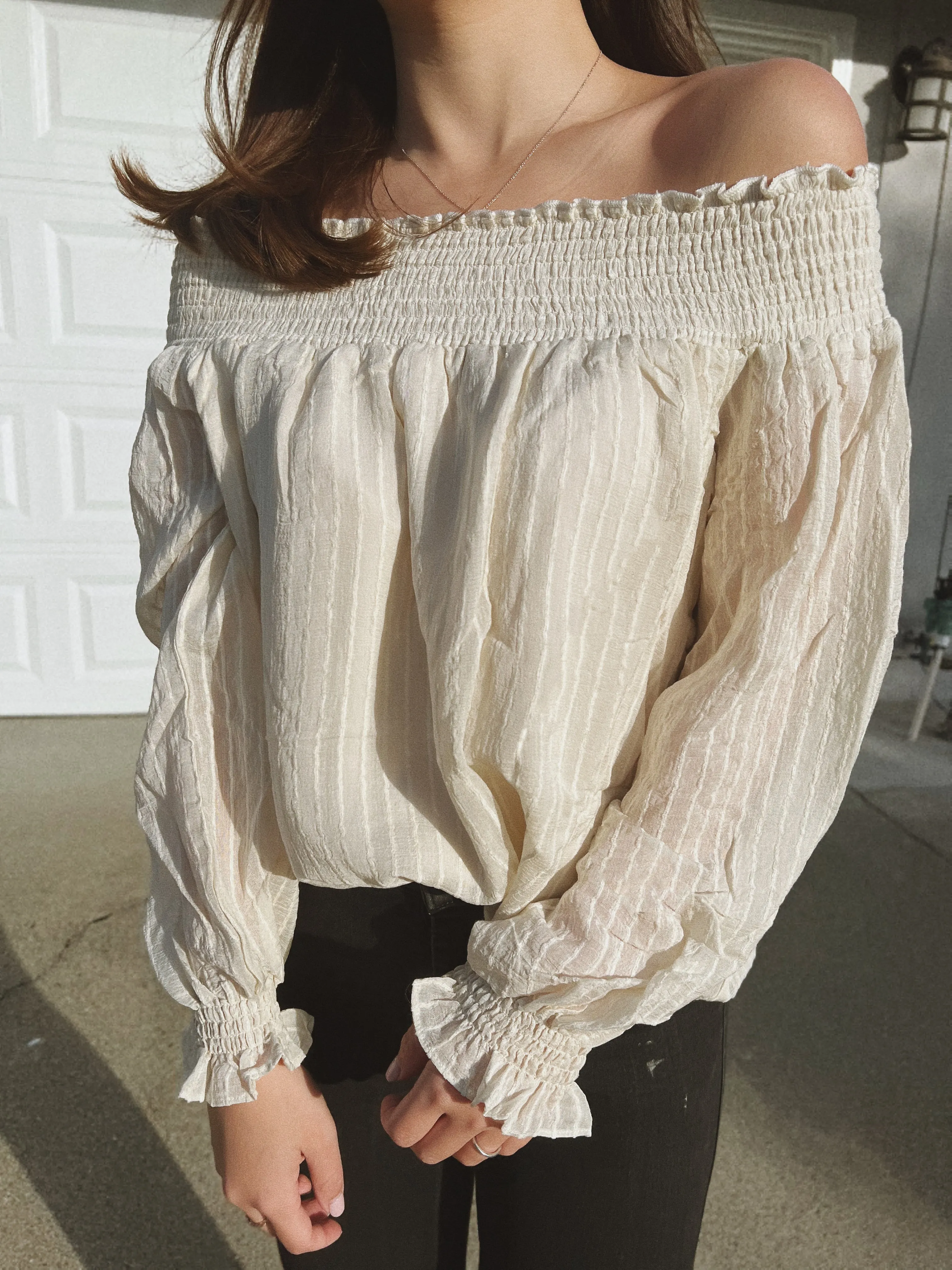 Sunny Afternoon Off Shoulder Top