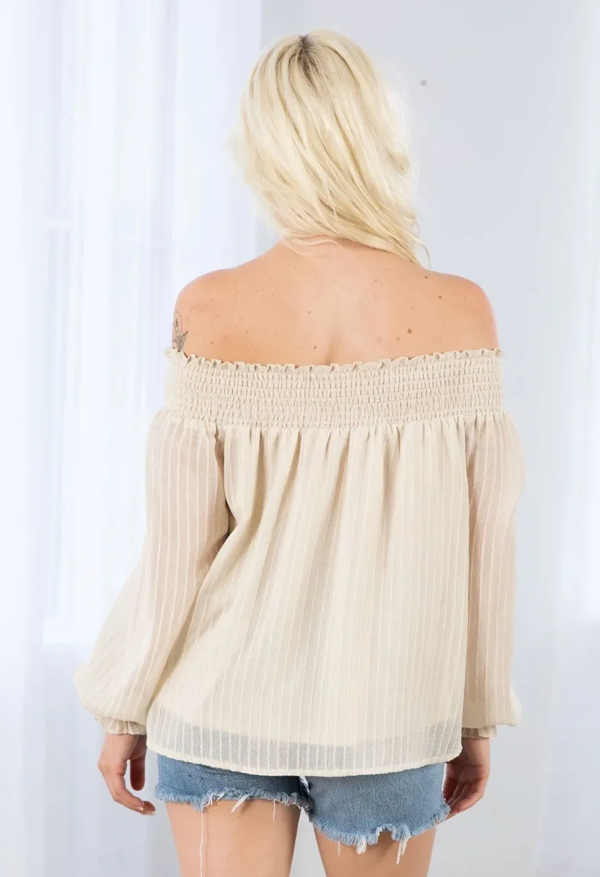 Sunny Afternoon Off Shoulder Top