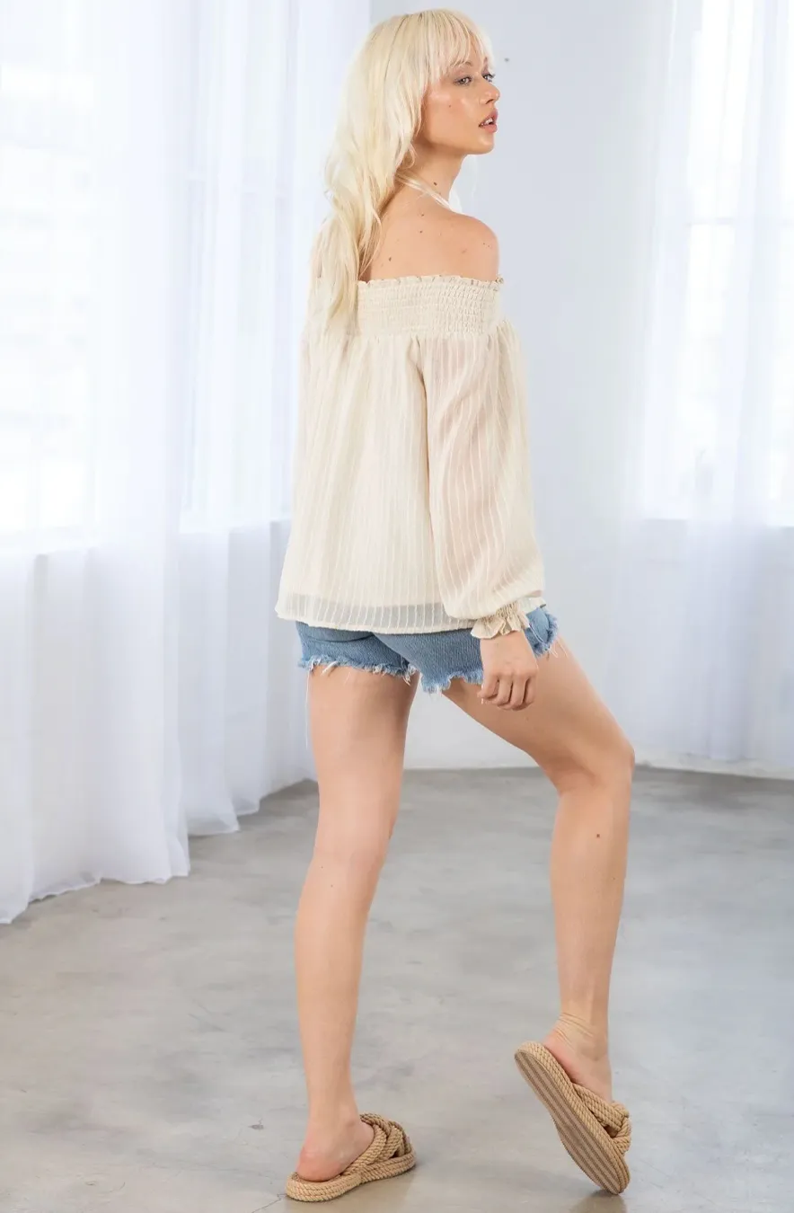 Sunny Afternoon Off Shoulder Top