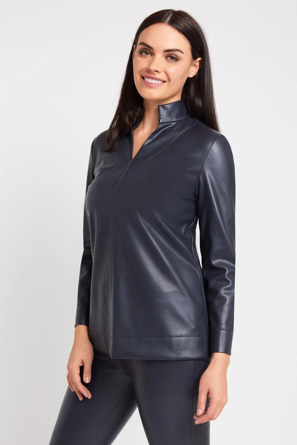 Sutton Tunic - Faux Leather: FINAL SALE