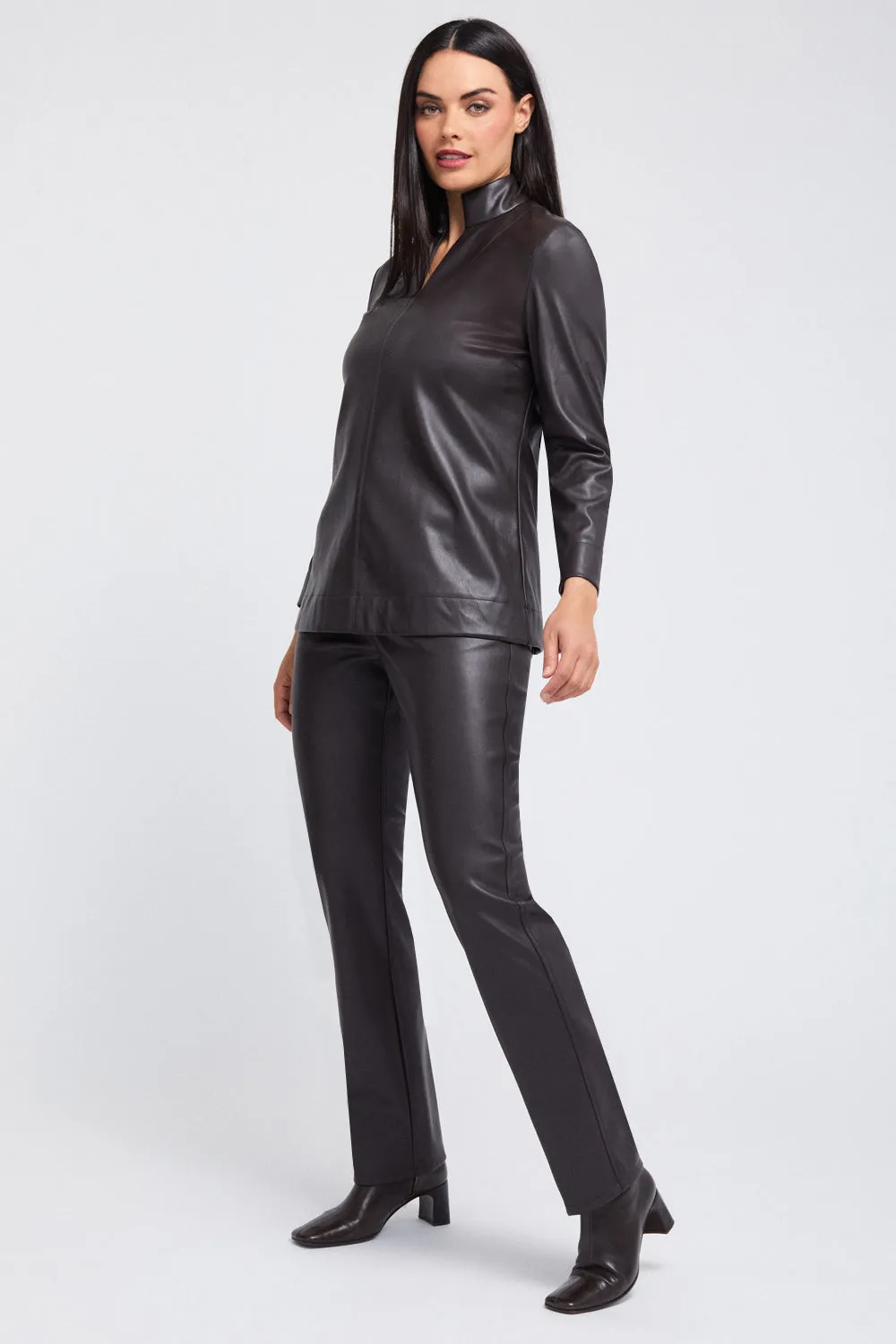 Sutton Tunic - Faux Leather: FINAL SALE