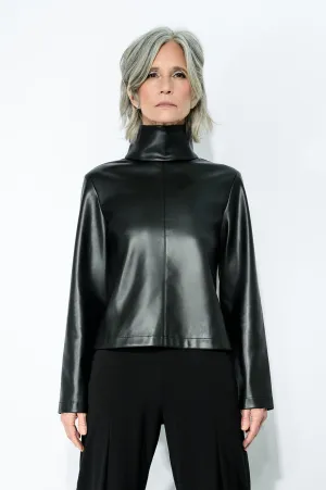 The Leather Turtleneck