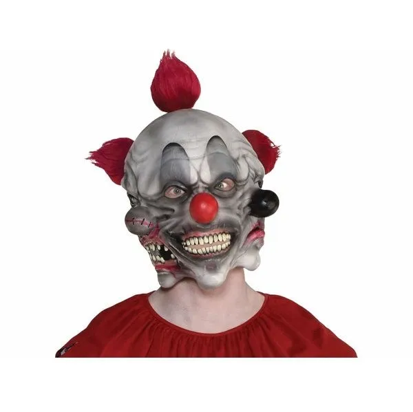 Three Headed Clown Latex Mask Ages 14 