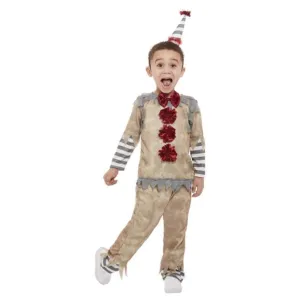 Toddler Vintage Clown Costume, Grey