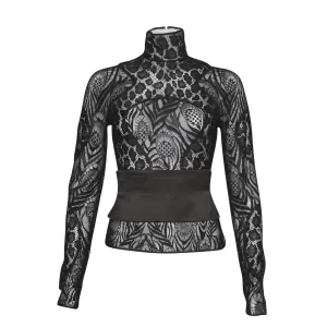 TOM FORD LACE TOP WITH BELTED CORSET