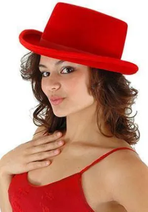 Top Hat Velvet Red