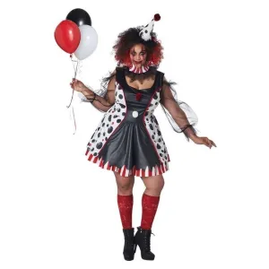 Twisted Clown Womens Plus Size Costume
