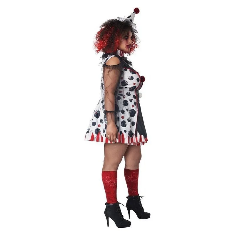 Twisted Clown Womens Plus Size Costume