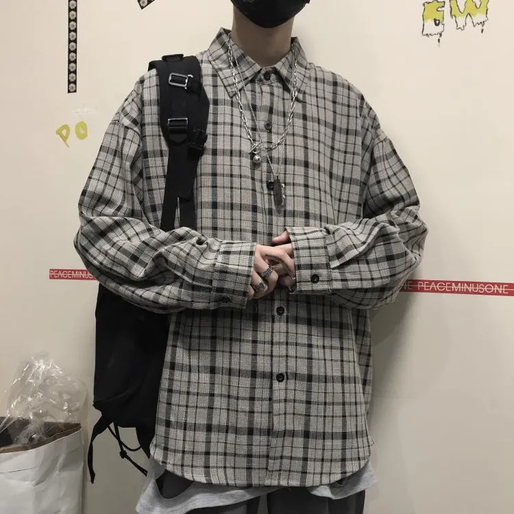 Ulzzang plaid shirt KF81856