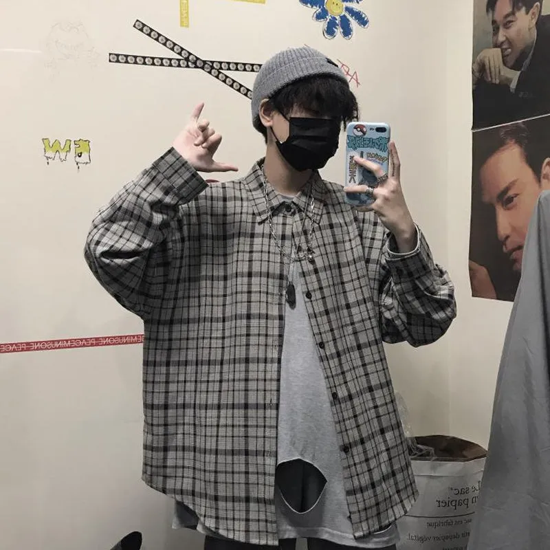 Ulzzang plaid shirt KF81856