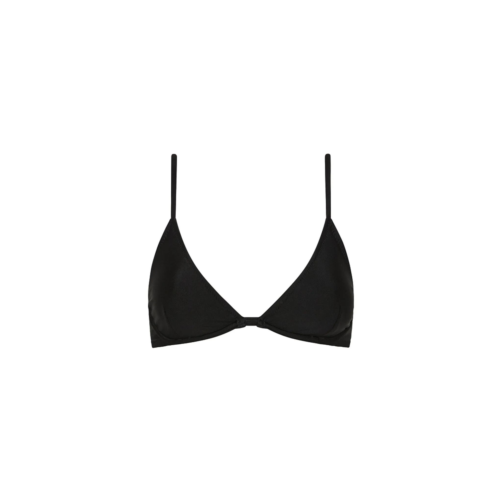 Underwire Triangle B-C Cup Bikini Top - Moonlight Black