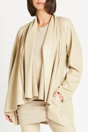 Vegan Leather Kimono Jacket