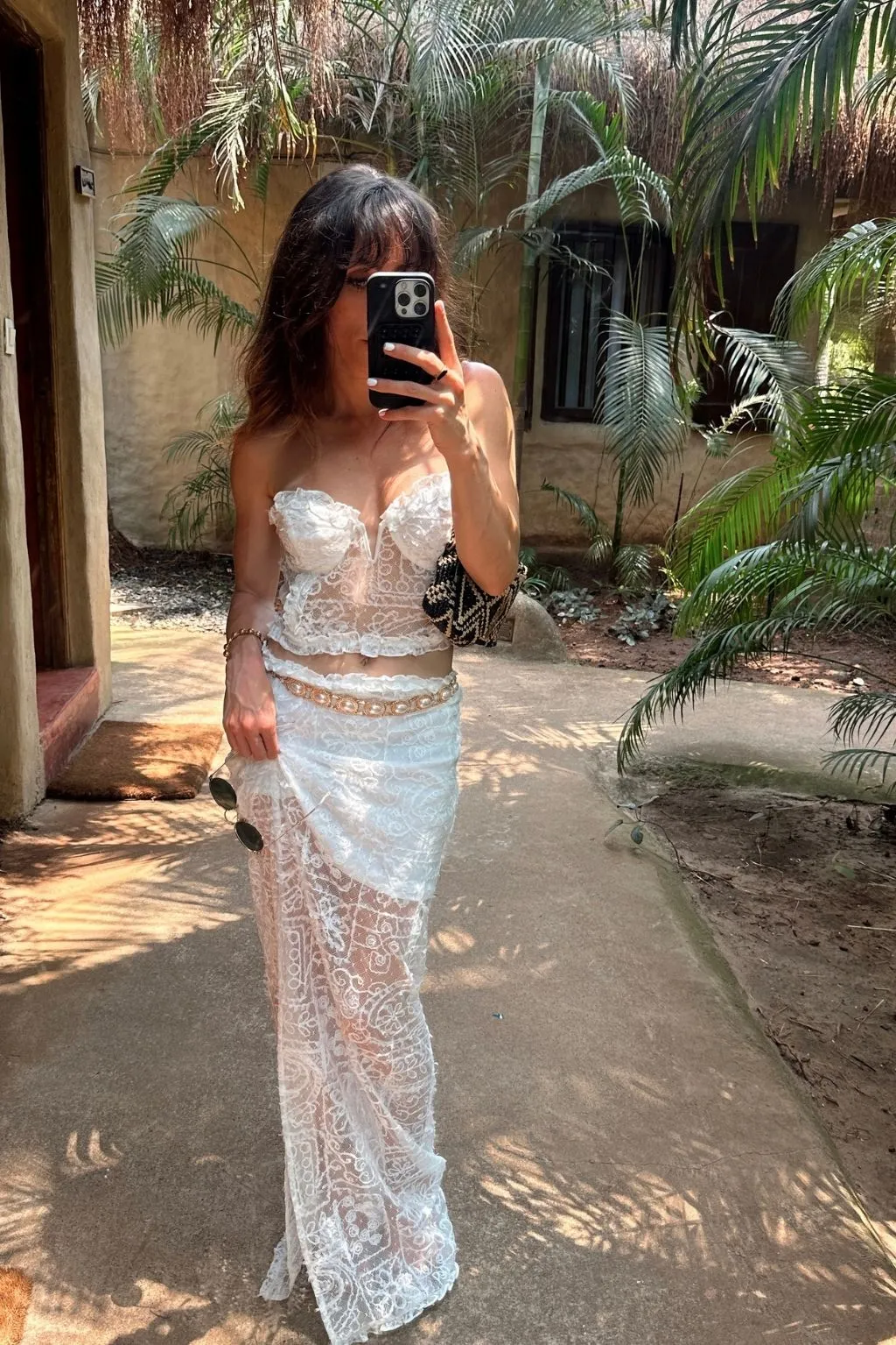 Vienna White Lace Corset Top