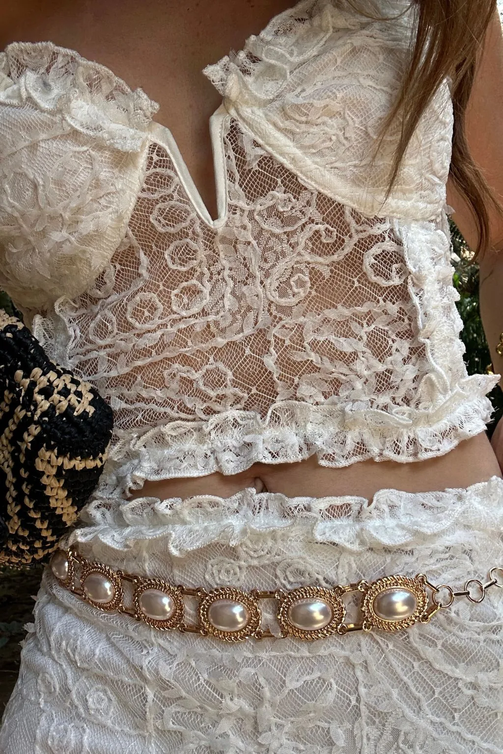 Vienna White Lace Corset Top