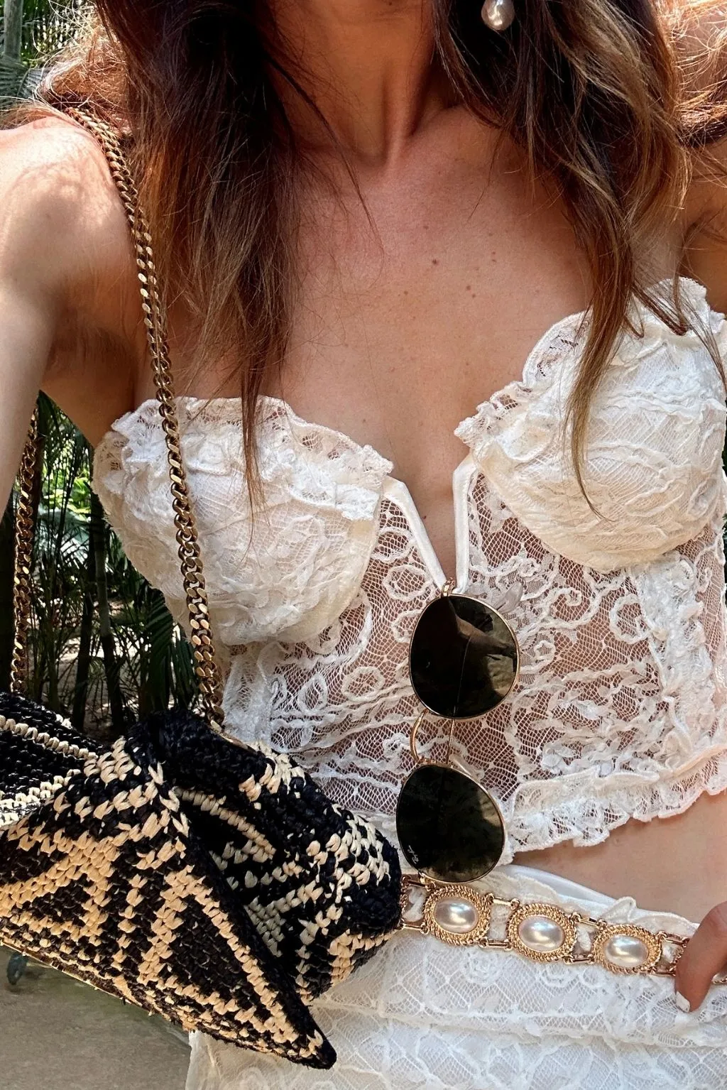 Vienna White Lace Corset Top