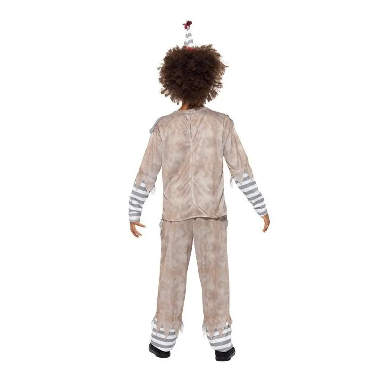 Vintage Clown Boy Costume, Grey & Red