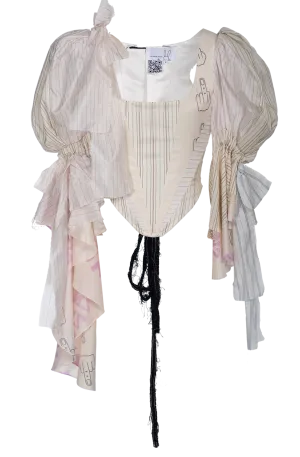 Vintage Puff-sleeve Corset