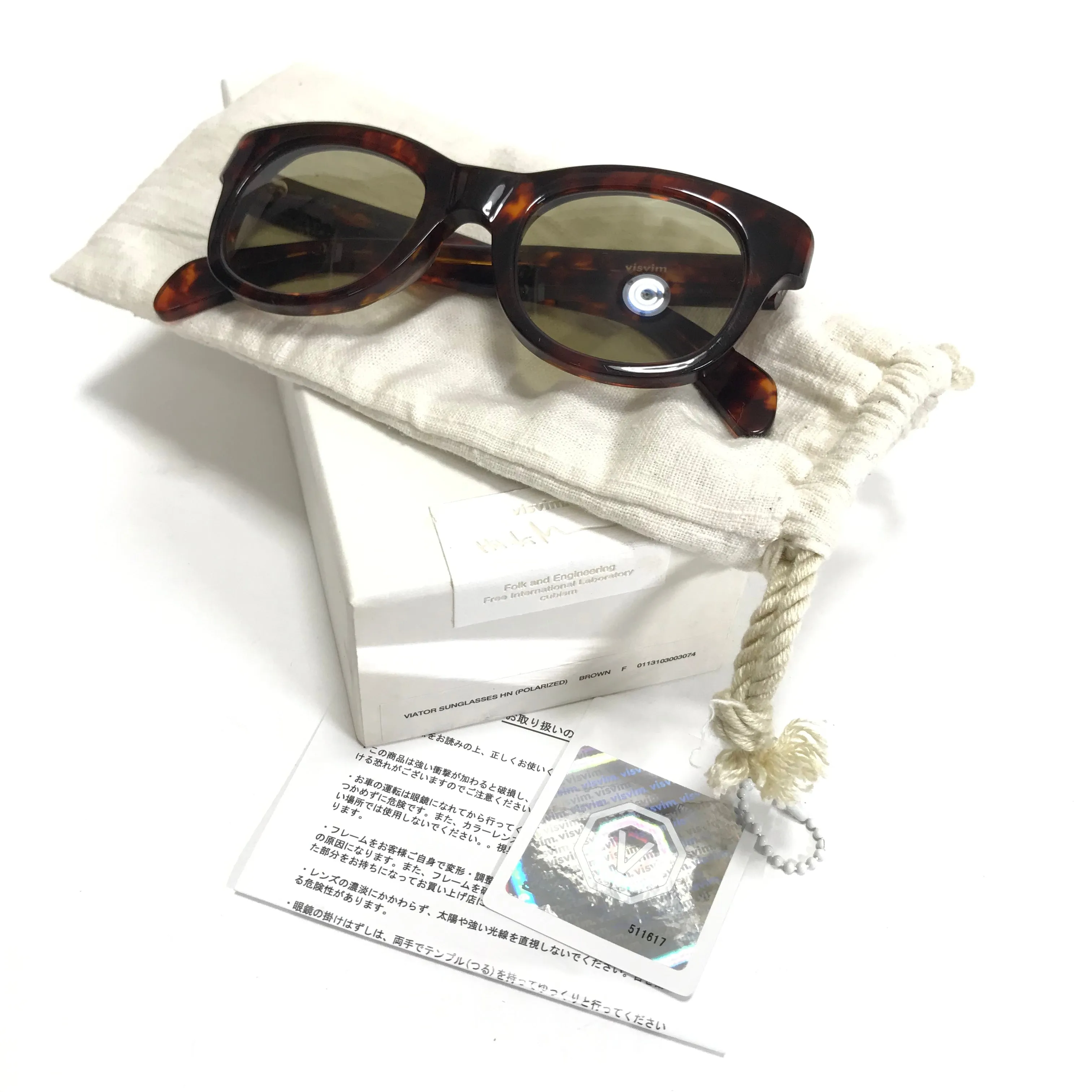 Visvim Viator Sunglasses HN Polarized Tortoise