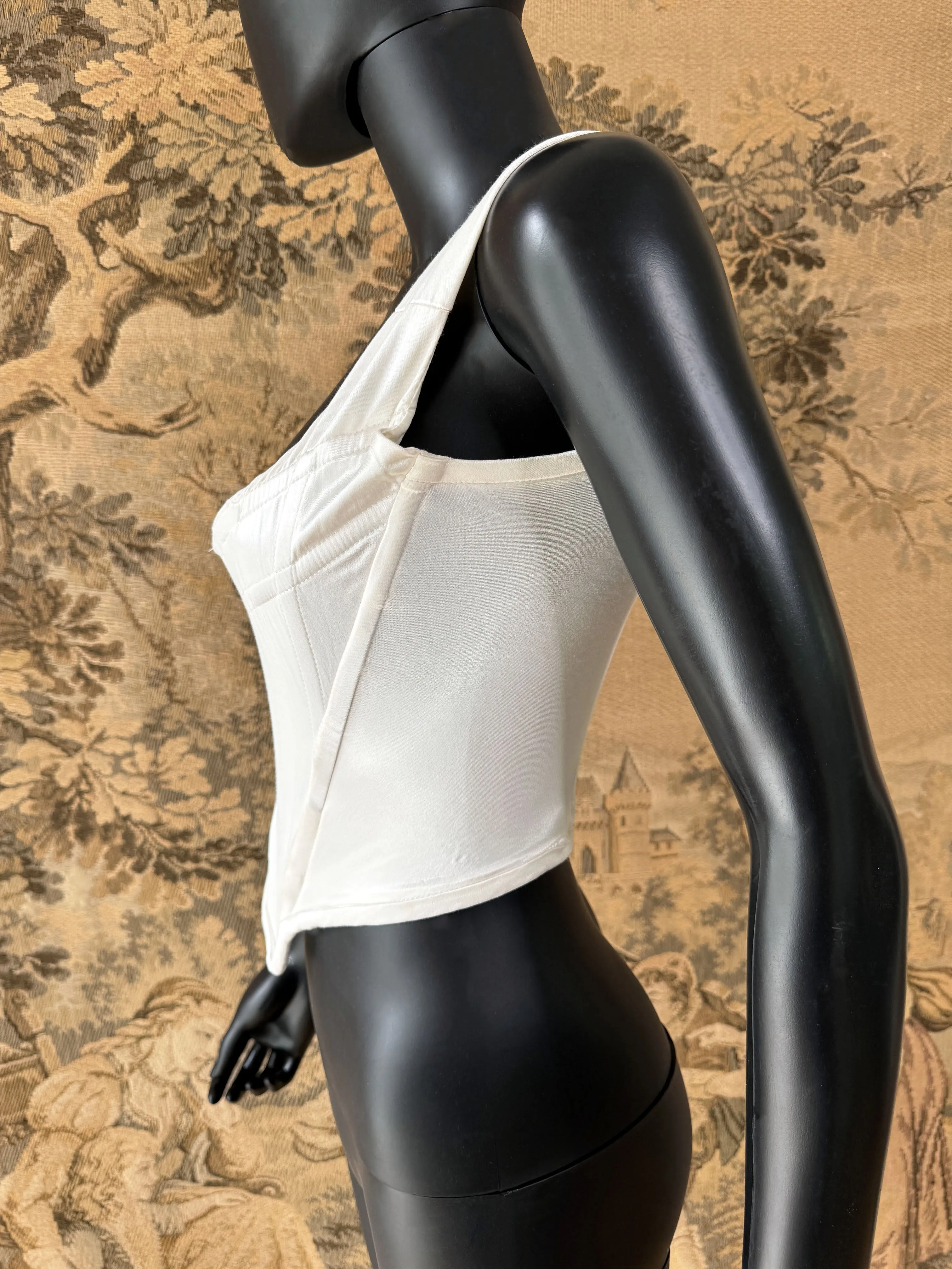 Vivienne Westwood 1990s White Satin Corset