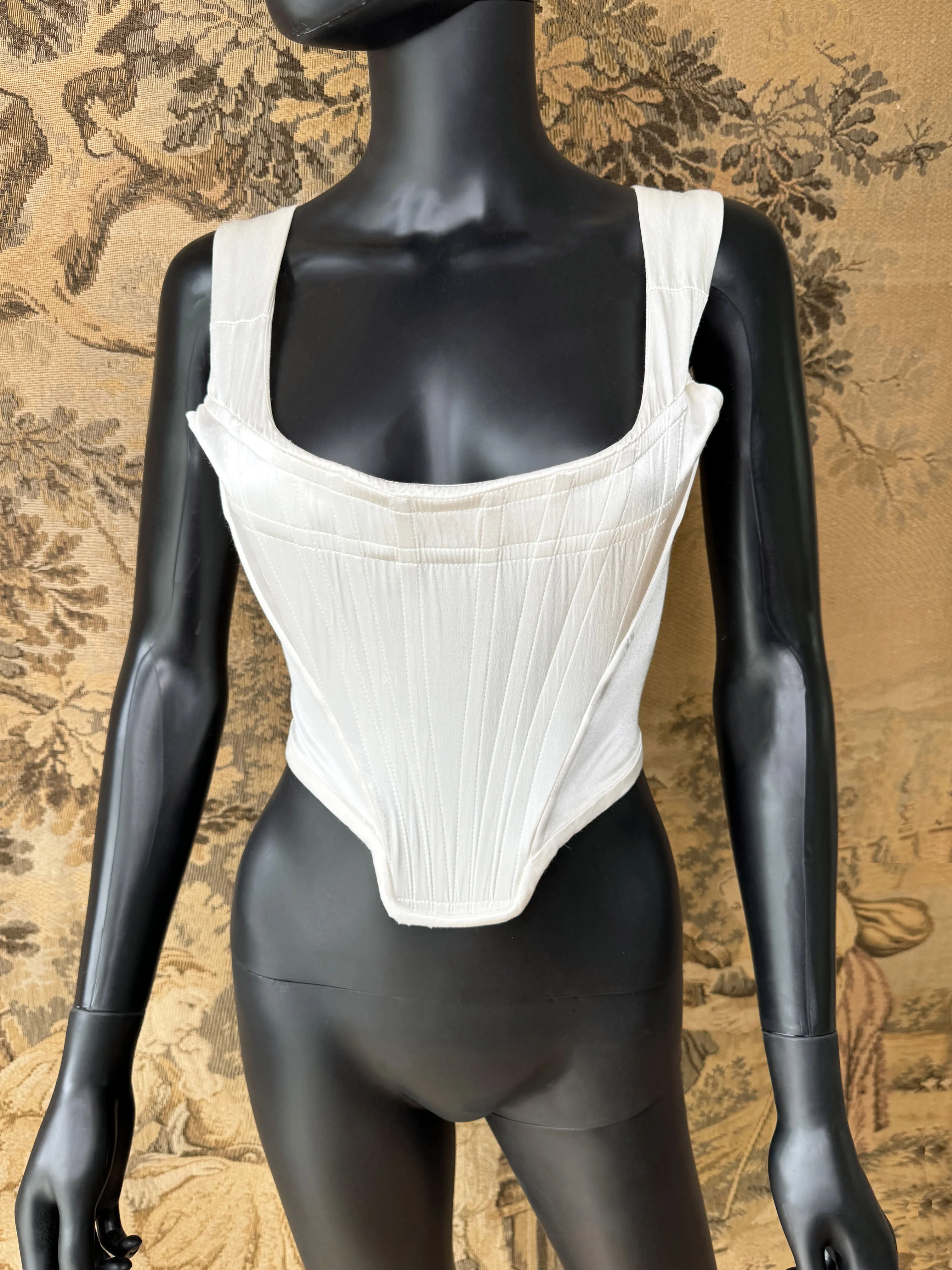 Vivienne Westwood 1990s White Satin Corset