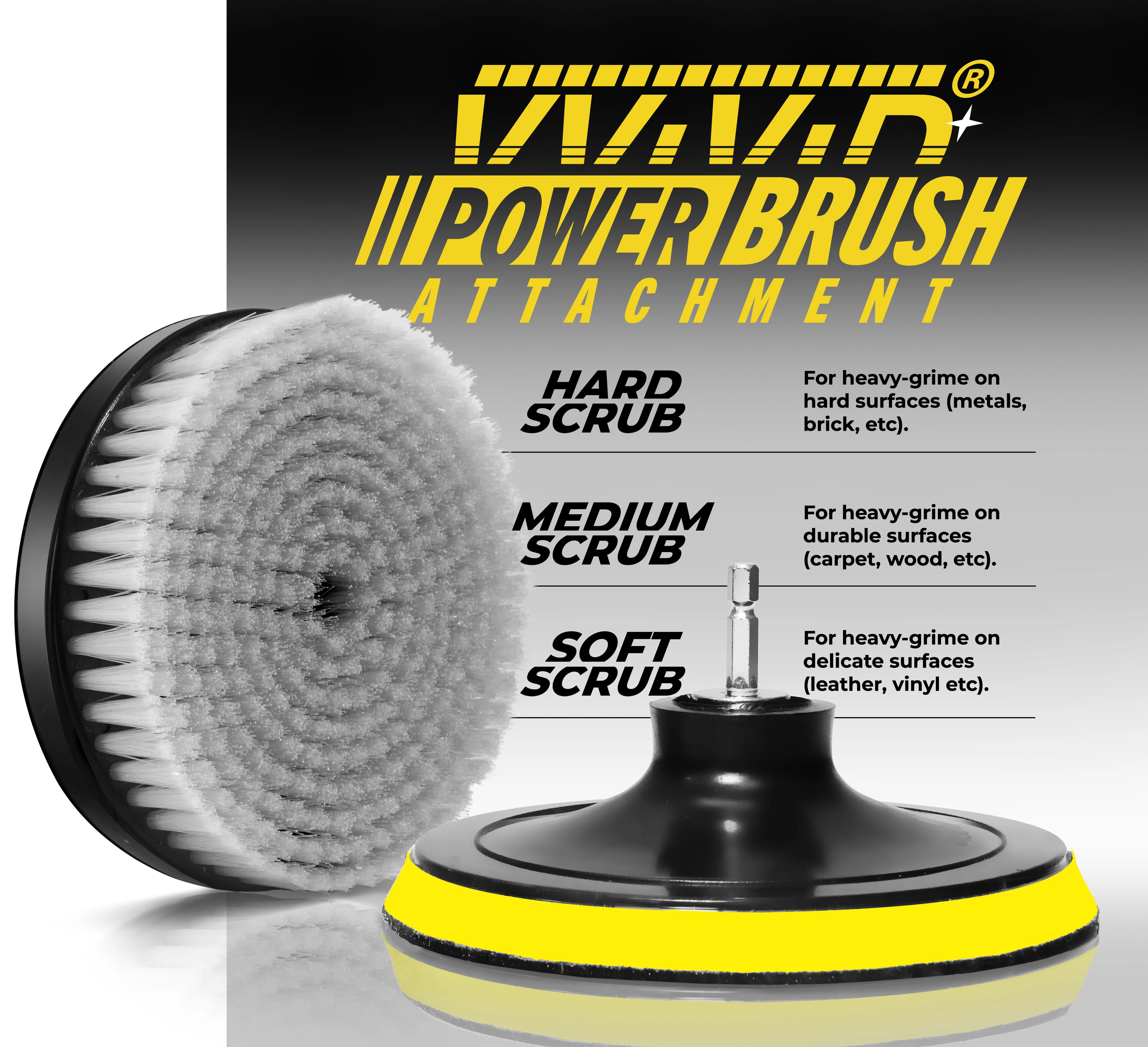 VViViD Drill Back Plate   Power Brush Attachment 4" (MCF)