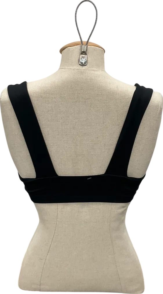 We Wore What Black Corset Bra Top UK XS