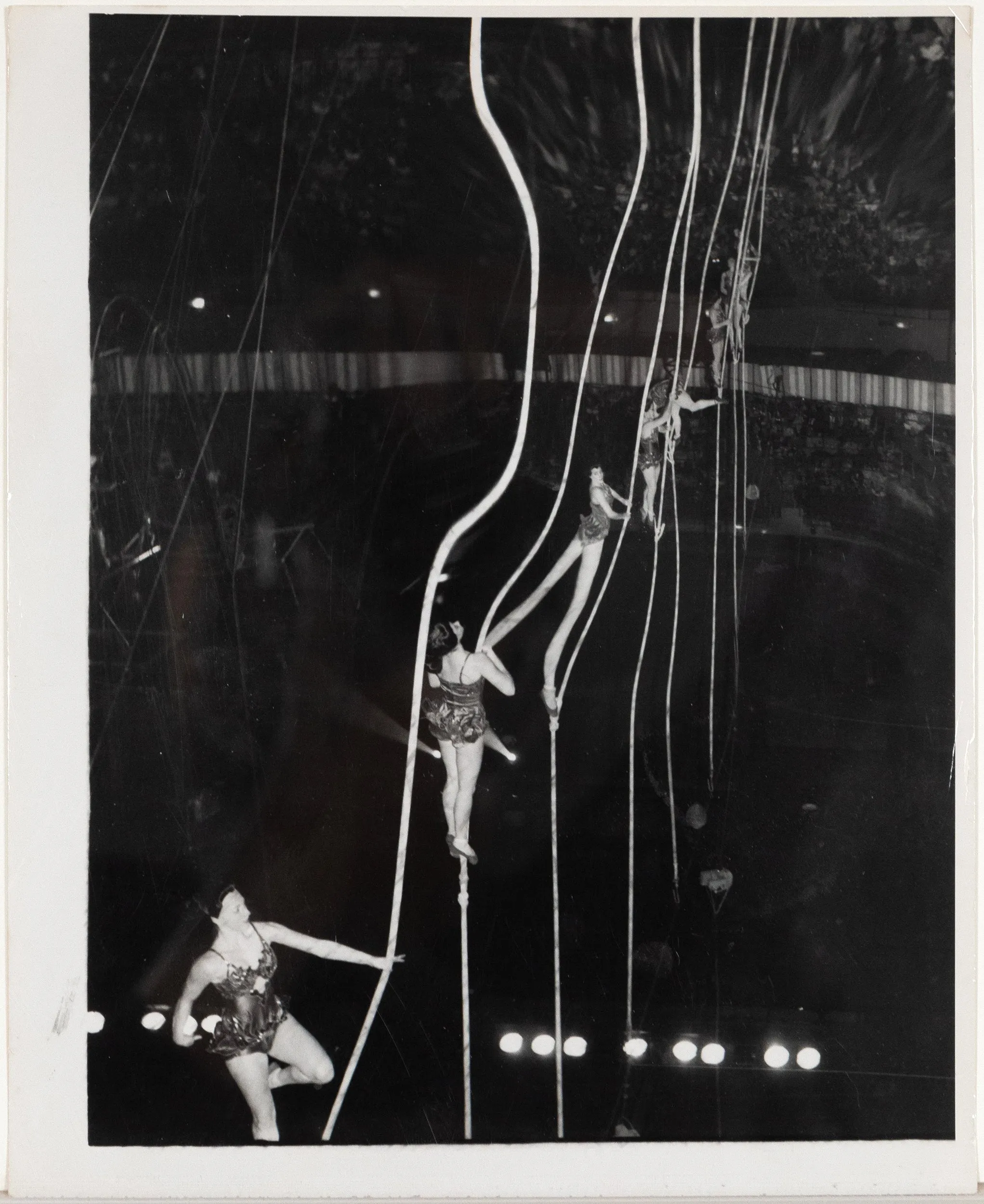 WEEGEE "TIGHTROPE LADIES" PHOTO, C.1950