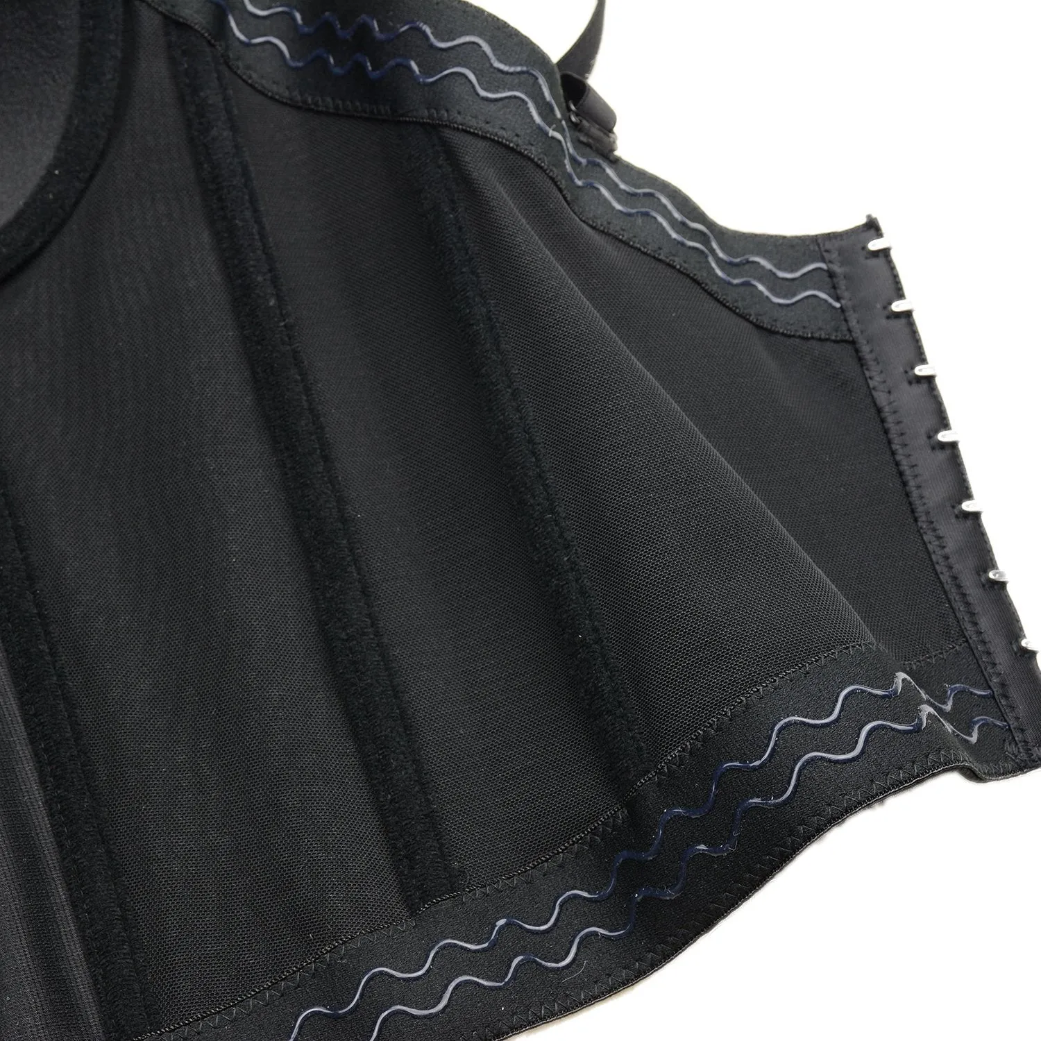Women Smooth Long Bustier Crop Top Basic Corset Top Black with Detachable Straps