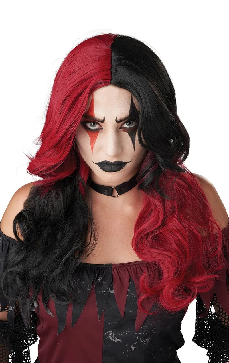 Womens Jester Halloween Wig