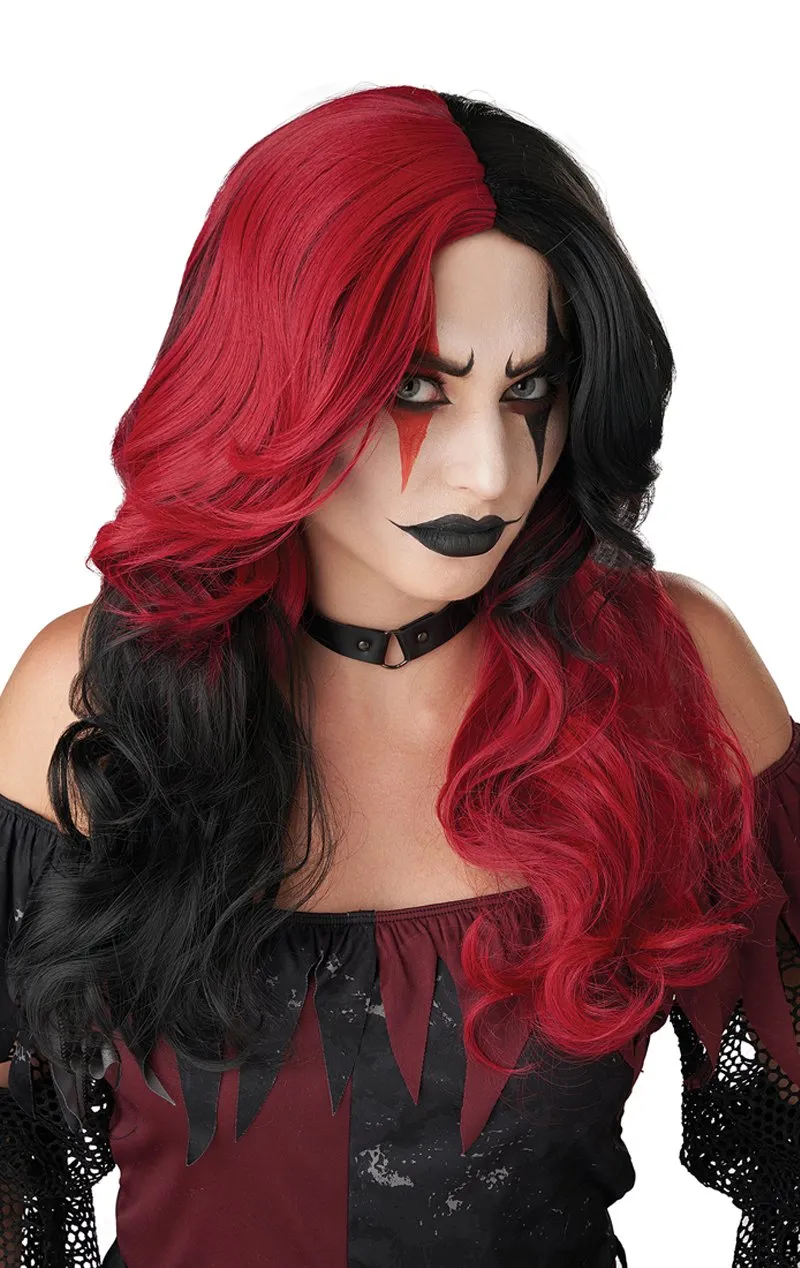 Womens Jester Halloween Wig