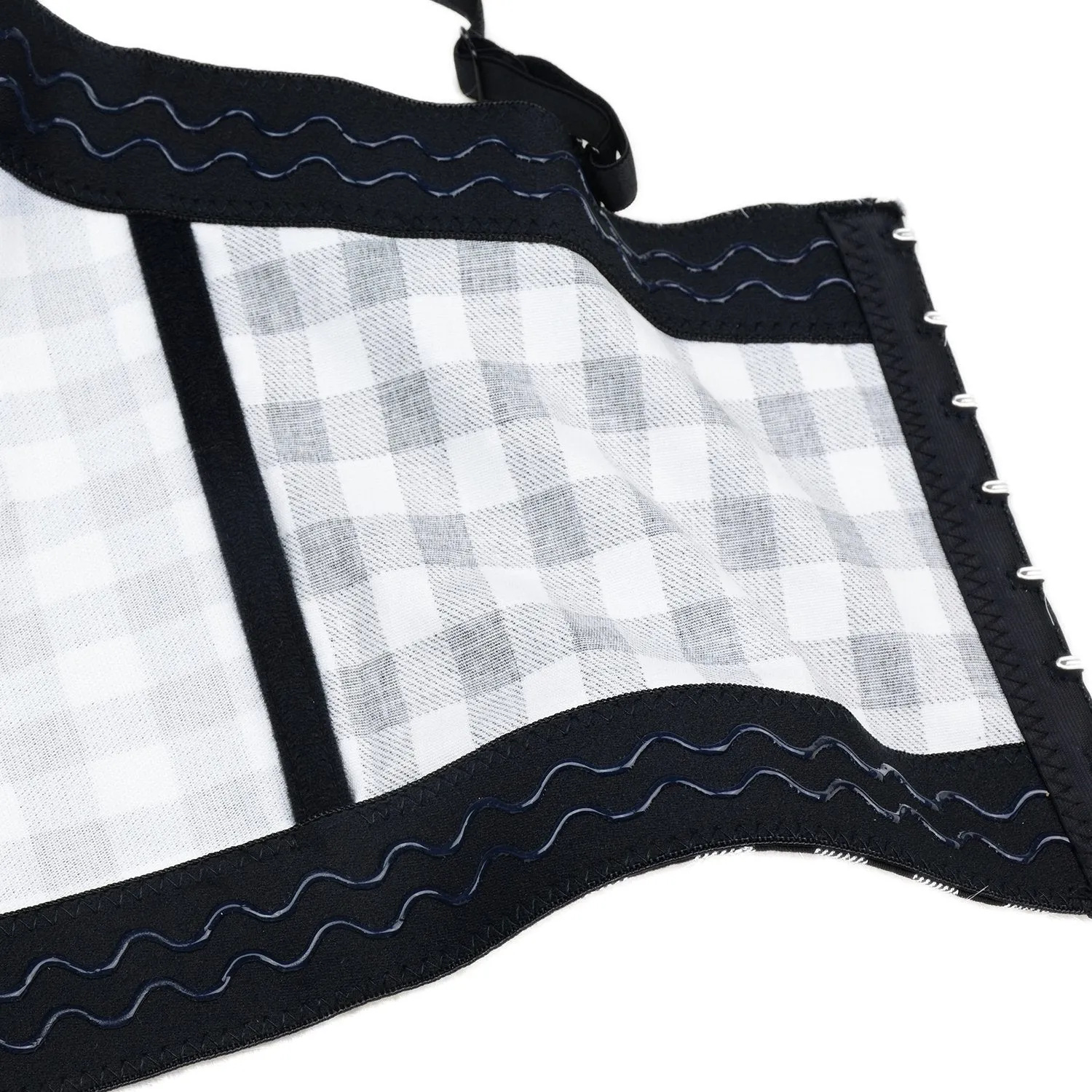 Women's Plaid Bustier Crop Top Sexy Women's Corset Top Bra Black