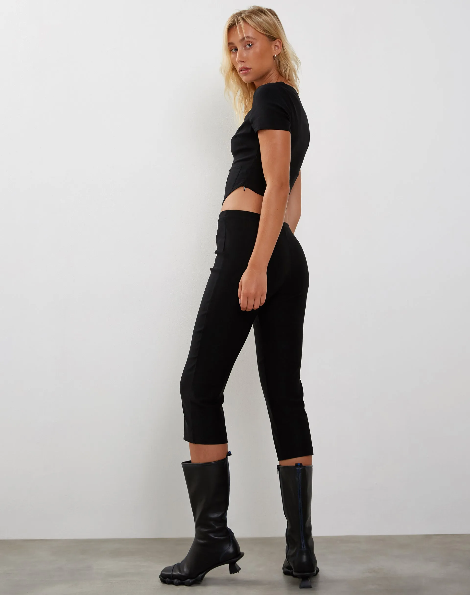 Yahia Corset Top in Black