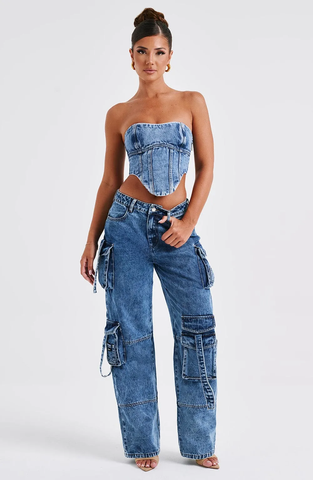 Yasie Corset - Dark Wash