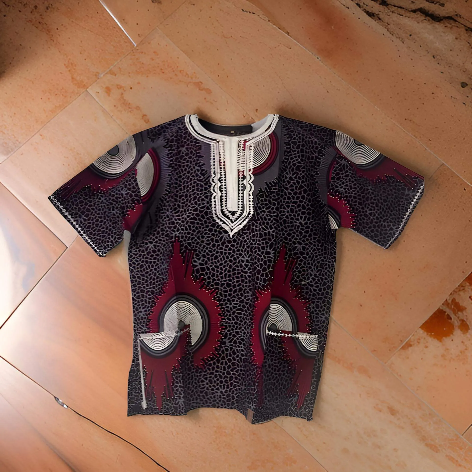 Youth Ghanaian African Dashiki Tops (Unisex)