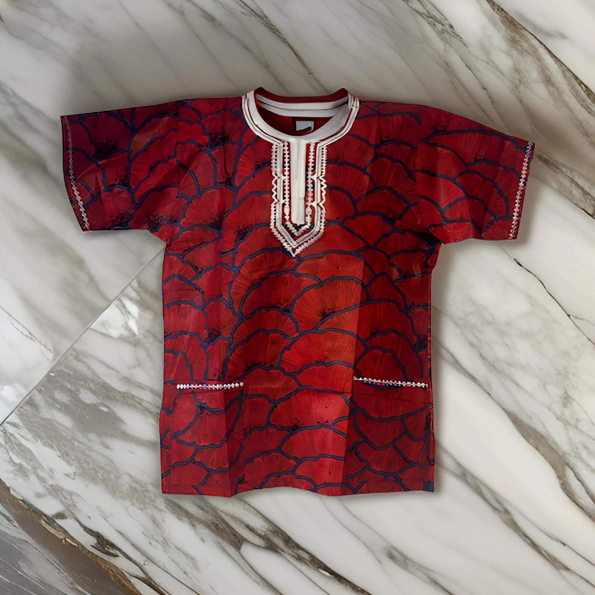 Youth Ghanaian African Dashiki Tops (Unisex)